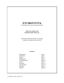 EnviroVent Manual Changes - Brackers Good Earth Clays