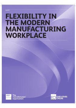 FLEXIBILITY IN THE MODERN MANUFACTURING WORKPLACE