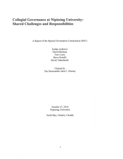 Collegial Governance - Nipissing University