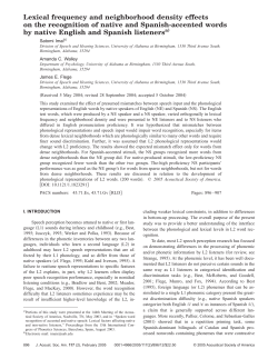 Lexical frequency and neighborhood density effects on the