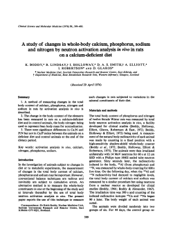 A Study of Changes in Whole-Body Calcium, Phosphorus, Sodium