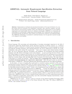 ARSENAL: Automatic Requirements Specification Extraction from