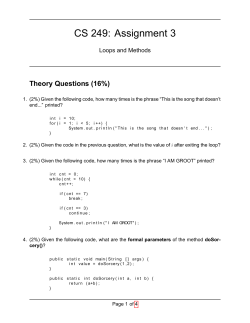CS 249: Assignment 3