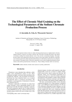 The Effect of Chromic Mud Graining on the Technological