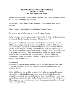 March 2017 TDFM Minutes - The Dalles Farmers` Market