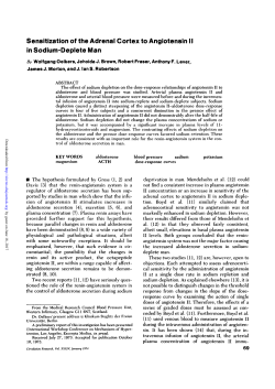 Sensitization of the Adrenal Cortex to Angiotensin II in Sodium