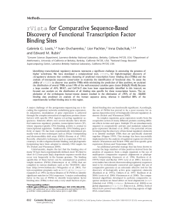 rVista for Comparative Sequence-Based Discovery of Functional