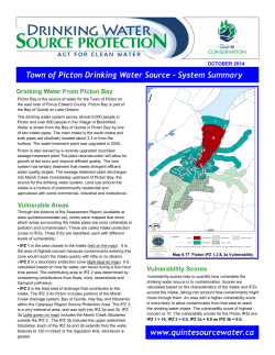 Town of Picton Drinking Water Source