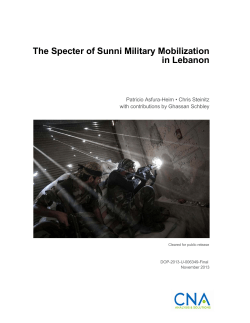 The Specter of Sunni Military Mobilization in Lebanon (U)