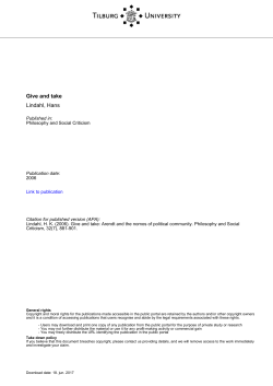 Tilburg University Give and take Lindahl, Hans