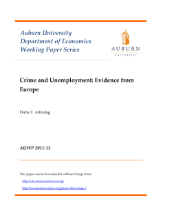 Crime and Unemployment: Evidence from Europe