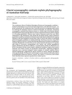 Glacial oceanographic contrasts explain phylogeography of