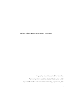 Durham College Alumni Association Constitution