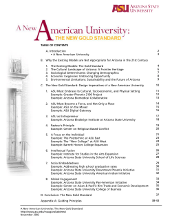 A New American University: The New Gold Standard