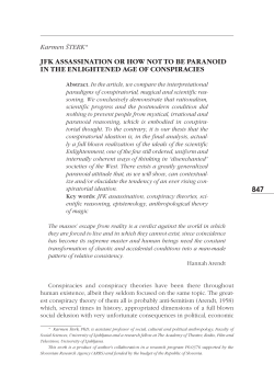 jfk assassination or how not to be paranoid in the enlightened age of