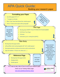 APA Quick Guide