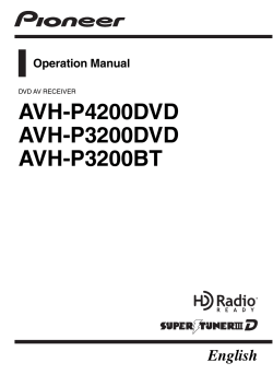 AVH-P4200DVD AVH-P3200DVD AVH-P3200BT
