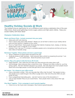 Healthy Holiday Socials @ Work