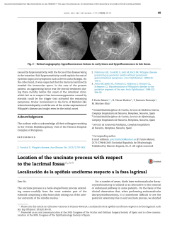 Location of the uncinate process with respect to the lacrimal fossa
