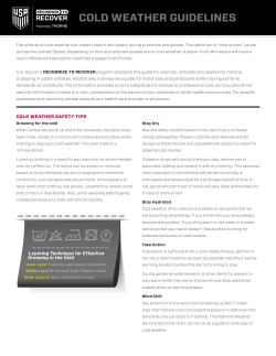 cold weather guidelines