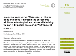 Interactive comment on &ldquo;Responses of nitrous oxide emissions to