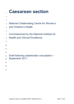 Caesarean section (update): full guideline