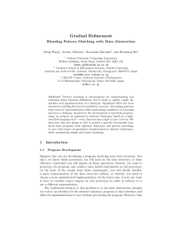 Gradual Refinement - Programming Research Laboratory