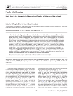 Body Mass Index Categories in Observational Studies of Weight and