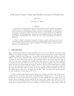 6.895 Final Project: Serial and Parallel execution of Funnel Sort