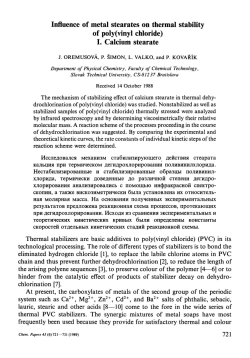 Influence of metal stearates on thermal stability