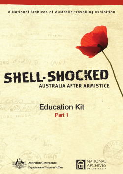 Shell-shocked: Australia After Armistice &ndash; Education Kit &ndash; Part 1