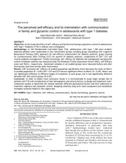 The perceived self-efficacy and its interrelation with communication