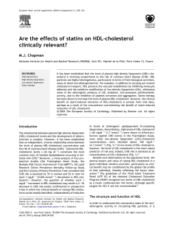 Are the effects of statins on HDL-cholesterol clinically relevant?