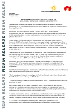 Press Release SAFC ANNOUNCES PLACEMENT L.A. RECIPIENT