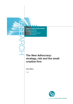 The New Adhocracy - University of Warwick