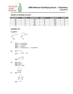2008 National Qualifying Exam &ndash; Chemistry