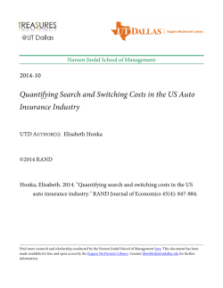 Quantifying Search and Switching Costs in the US Auto Insurance