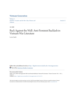 Back Against the Wall: Anti-Feminist Backlash in Vietnam War