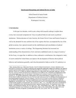 Interbranch Bargaining and Judicial Review in India