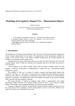 Modeling of Irregularly Shaped Two &ndash; Dimentional Objects