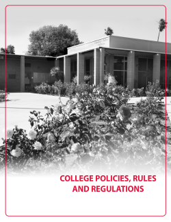 COLLEGE POLICIES, RULES AND REGULATIONS