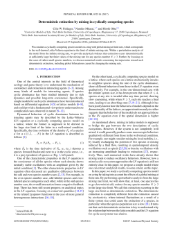 Deterministic extinction by mixing in cyclically competing species