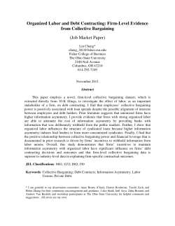 Organized Labor and Debt Contracting: Firm
