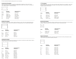 Envelope Guides - Hadley Printing