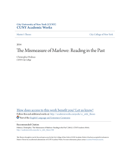 The Mismeasure of Marlowe: Reading in the Past