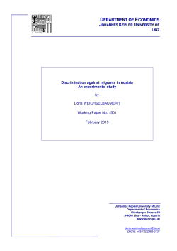 Discrimination against migrants in Austria: An experimental study