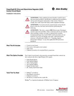 PowerFlex DC Drive and Stand-Alone