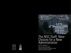 The NSC Staff - NDU Press - National Defense University