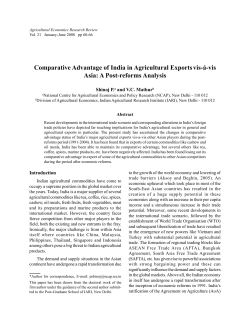 Comparative Advantage of India in