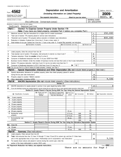 ChildVoice International 20-4644590 Indirect Depreciation 250,000